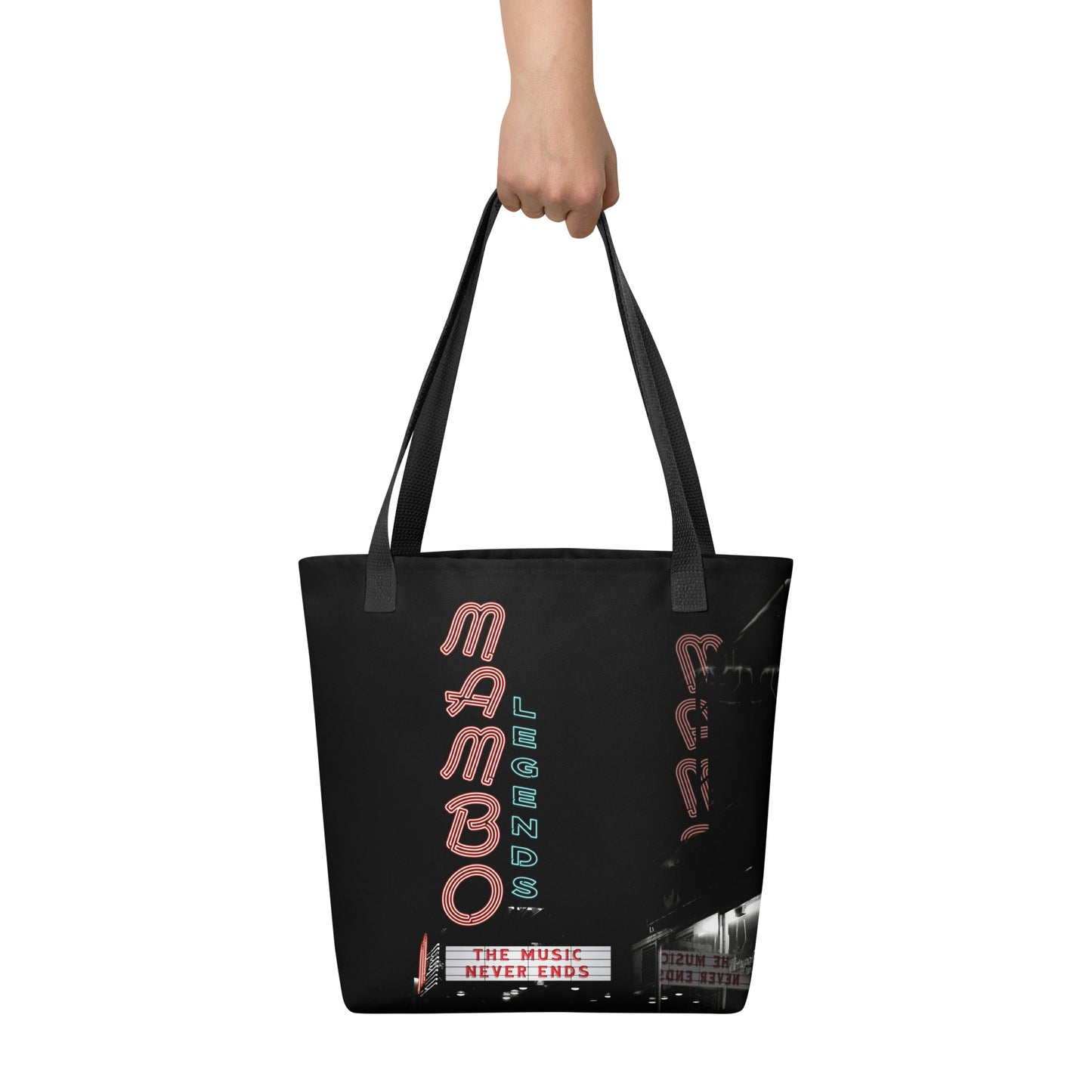 The Music Never Ends Tote bag