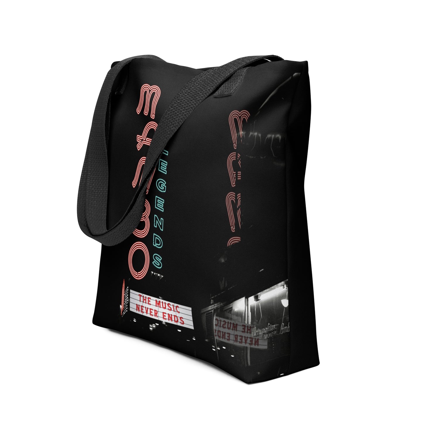 The Music Never Ends Tote bag