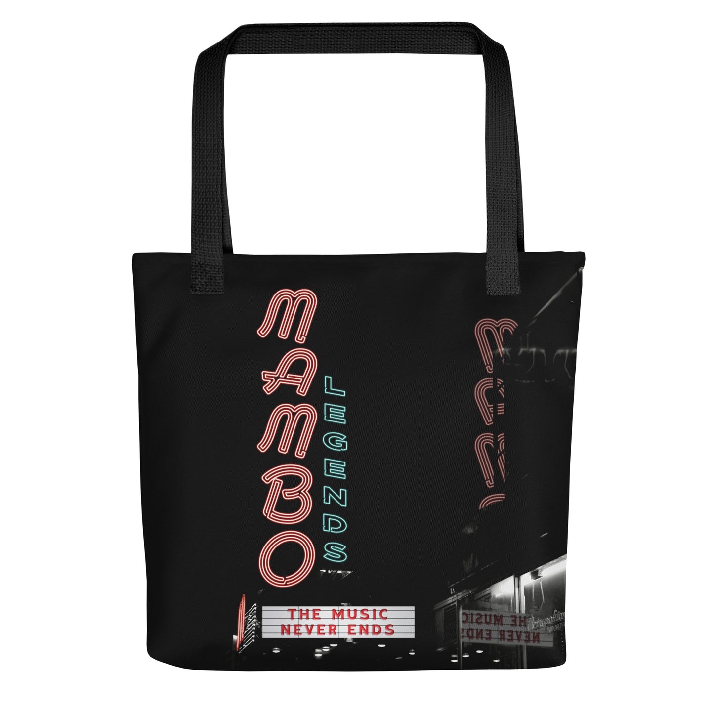 The Music Never Ends Tote bag