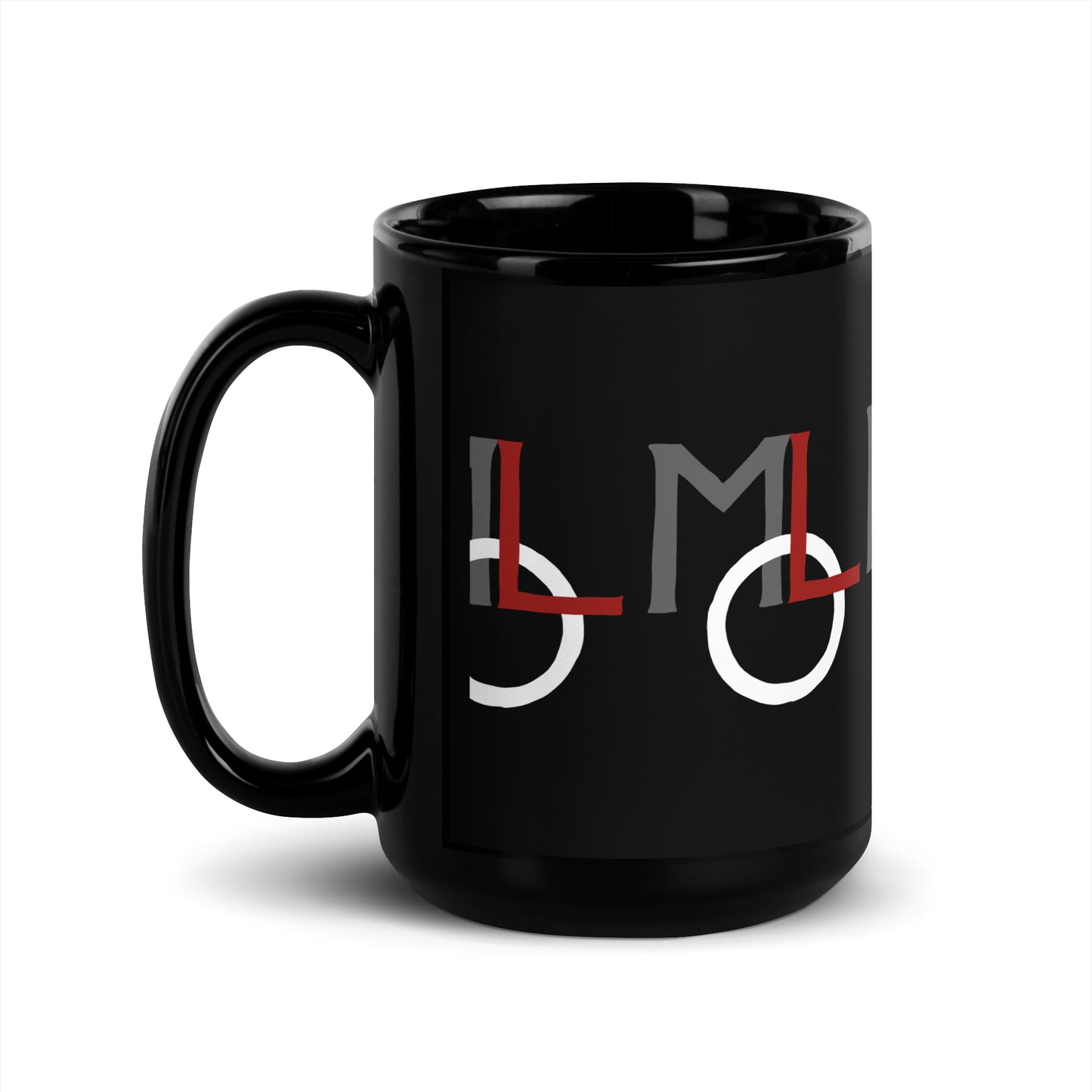 Taza negra brillante MLO